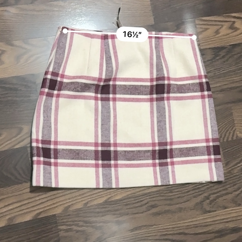 Ann Taylor Pink Plaid Mini Skirt - Picture 5 of 6
